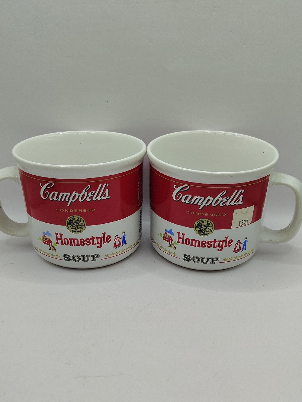 Vintage 1989 Campbell's Soup "Homestyle" Soup Mugs, Set Of 2